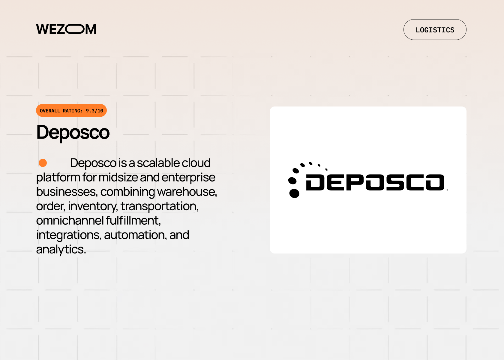 Deposco 3PL logistics software for scalable warehouse management, fulfillment, and supply chain automation
